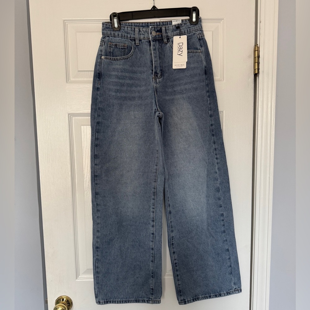 Dazy Wide Leg Blue Denim Jeans (tween brand)